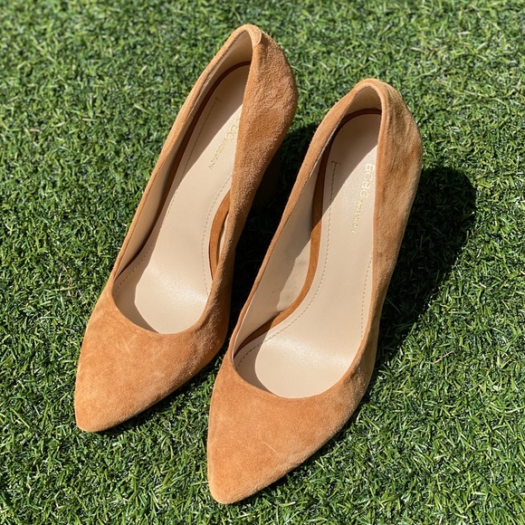 BCBG camel suede chunky heels - Picture 2 of 5